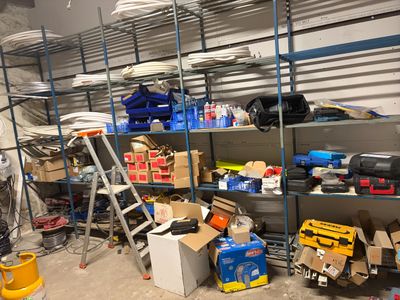 a room filled with lots of tools and supplies
