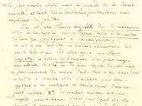 une photo en noir et blanc d'une lettre écrite à la main sur une feuille de papier