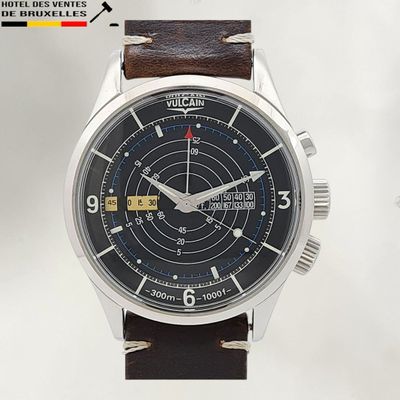 a close up of a watch on a white background