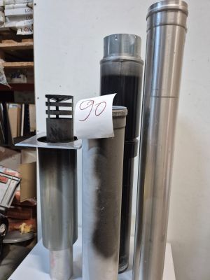 Lot de conduits métalliques comprenant 2 pièces Ø80 de 1 mèt…