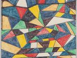 an image of a drawing of a colorful geometric design