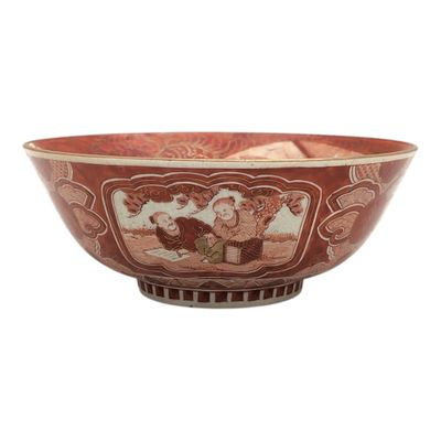 JAPON COUPE en porcelaine Kutani à différents décors corail …