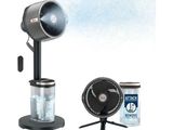 an image of a fan and a blender on a white background