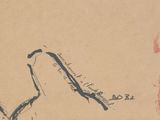 a drawing of a bird that is sitting on a piece of paper