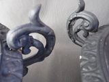 a close up of a vase with a decorative design on it