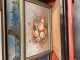 a picture of a red box with a painting inside of it