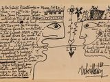 an image of a drawing of a man ' s face and a drawing of a woman ' s face