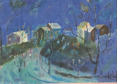 Lot de pièces encadrées : deux lithos dont une par Raymond P…