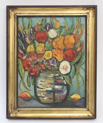 Marc MUSSIER (XX°) Bouquet dans un vase.