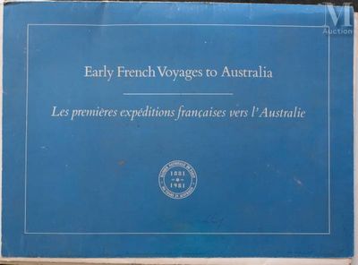 the sign is on the side of the building that says early french voyagess to australia