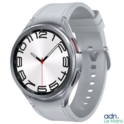 an image of a wrist watch with a white face and a red second hand