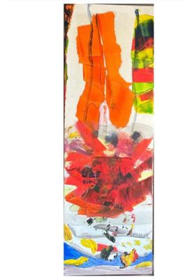 une photo d'un tableau représentant un homard dans un vase
