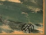 a picture of a painting of a shark in the ocean
