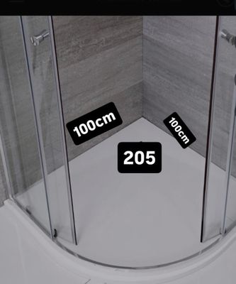 Receveur de douche en céramique d'angle de 100cm x 100cm