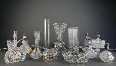 a lot of glass items that are on a table