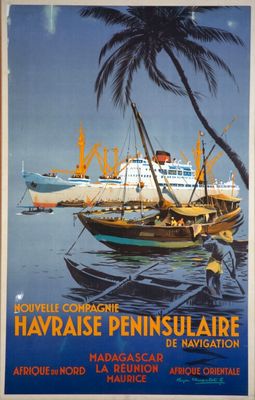 une image représentant une affiche faisant la promotion d'un bateau de croisière sur l'eau