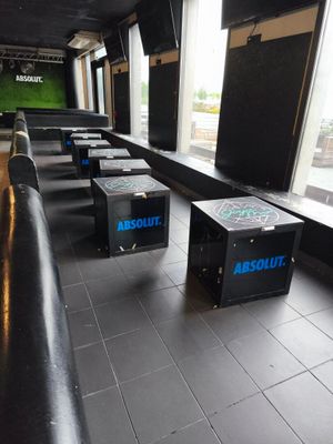 many boxes that are sitting on the floor in a room