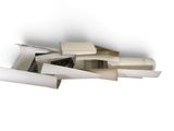 a pile of books and papers on a white surface