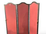 an image of a room divider with a red screen on top of it