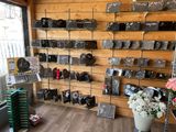 a room with a lot of different items on the wall