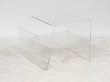 clear acrylic side table with shelf for sale at 1stdibs