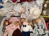a lot of dolls that are in a box