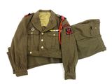 an image of a military uniform is shown on a white background