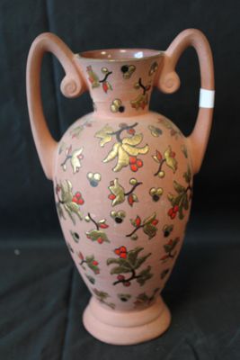 Vase LONGWY, émaux reflets dorés
