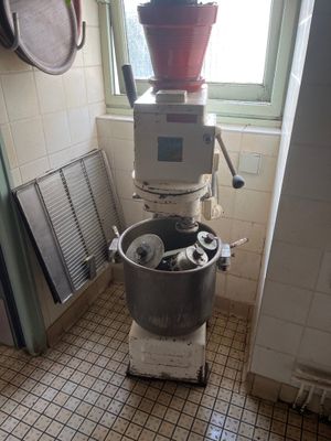 une photo d'une cuisine avec un mixeur et des plantes en pot