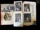 plusieurs vieux livres illustrés de personnages et d'animaux
