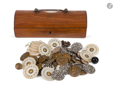 une boîte en bois remplie de coquillages de toutes sortes, posée sur une surface blanche