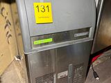 an image of a refrigerator that has a yellow sticker on it