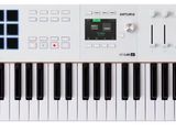 an image of a close up of a keyboard on a white background