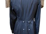 the back of a blue leather jacket on a mannequin mannequin mannequin mannequin mannequin mannequin mannequin manne