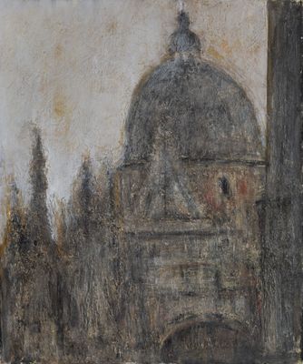 Hervé THIBAULT (né en 1944) Venise, La Salute Huile sur toil… - Photo 1