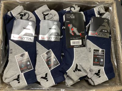 60 lots de 2 paires de chaussettes courtes tailles 35/38 - Photo 1