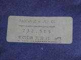 a close up of a label on a piece of paper