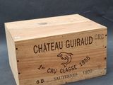 a wooden box that has a logo on it