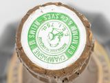 a close up of a bottle of beer with a label on it