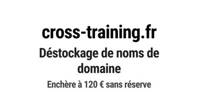 Nom de domaine cross-training.fr.