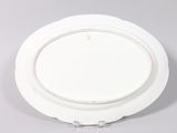 underside view of a plate showing the rim of the plate