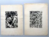 deux dessins en noir et blanc d'un homme et d'une femme