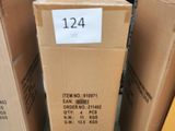 several boxes are stacked on top of each other in a warehouse