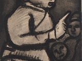 drawing of a man in a baseball uniform holding a baseball bat