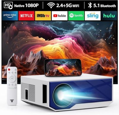 an image of an image of a projector with a remote control