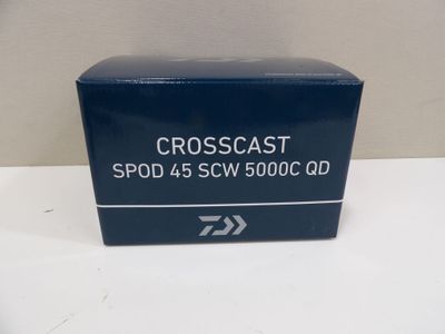 a box of crosscast spod 45 sw 5000 qd