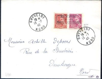 an old postcard with a picture of a couple of stamps on it