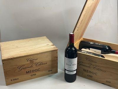 12 bouteilles Château LES GRANDS CHÊNES 2006 Medoc (Caisse B…