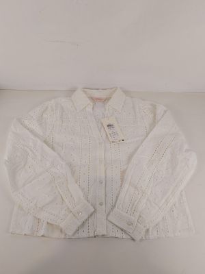 ONLY - Chemisier ONLLORETTA - Blanc - Broderie anglaise - Ta…