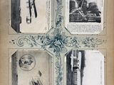an old photo of a collage of pictures of a man and a woman